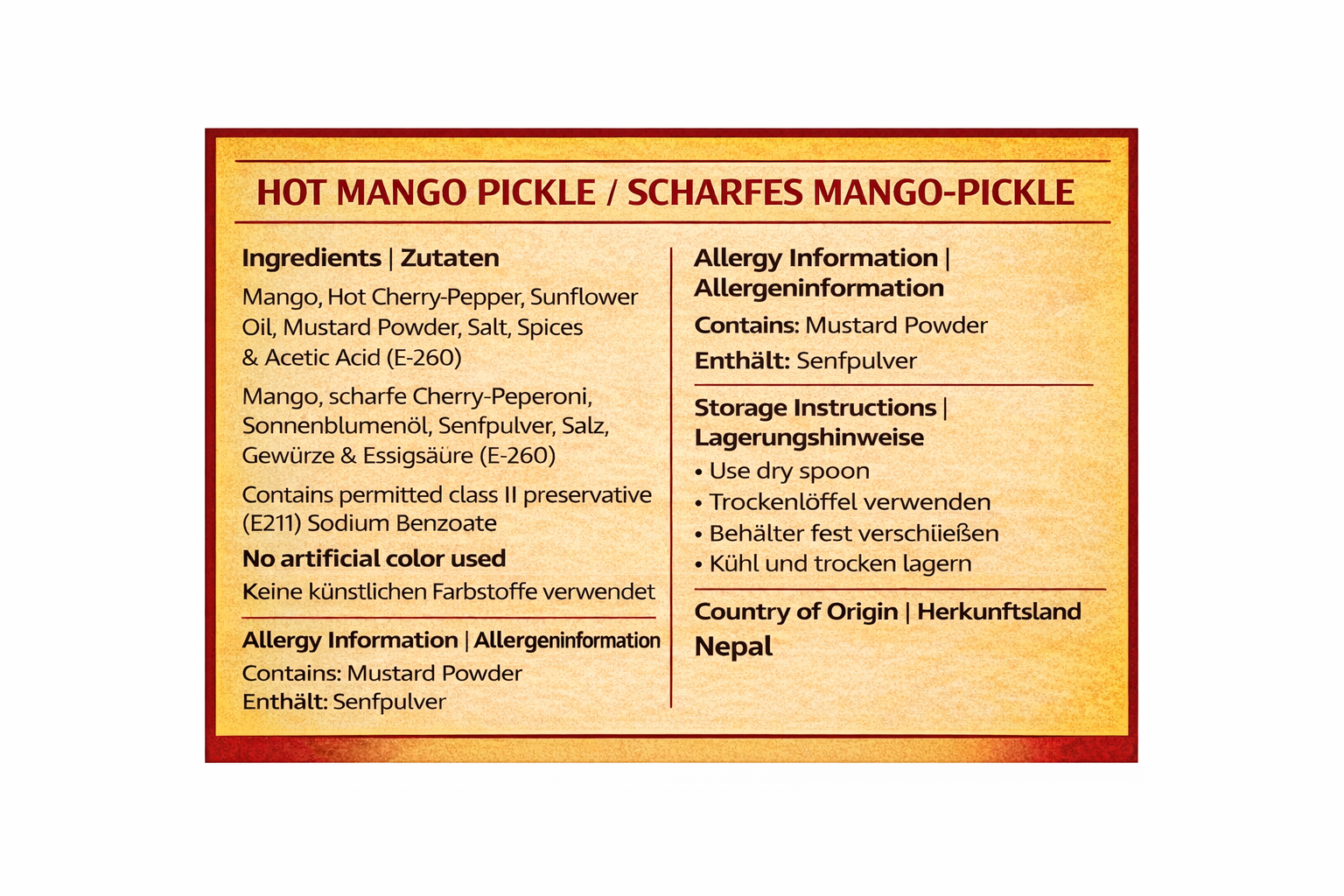 Hot Mango Pickle 380gm