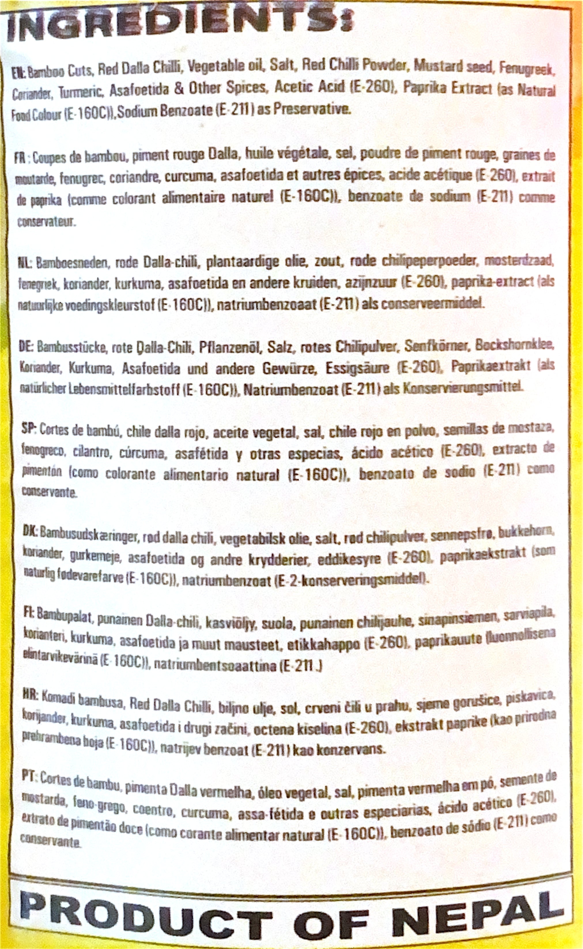 Tusa (Bamboo) Pickle 380gm